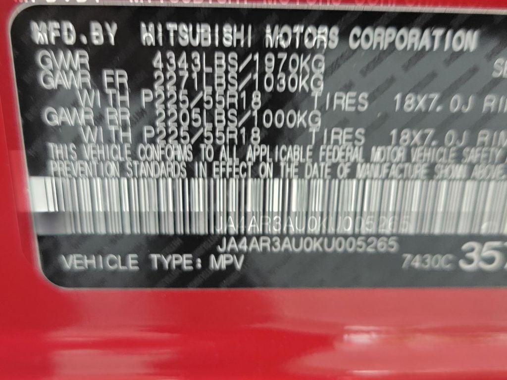 2019 Mitsubishi Outlander Sport 2.0 ES