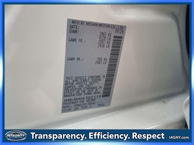 2025 Nissan Altima 2.5 S