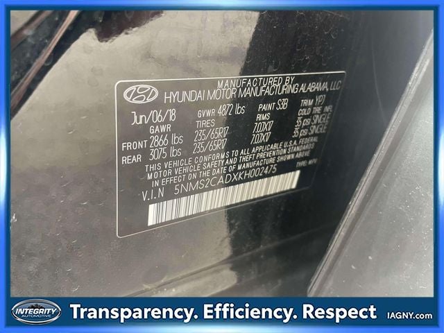 2019 Hyundai SANTA FE SE