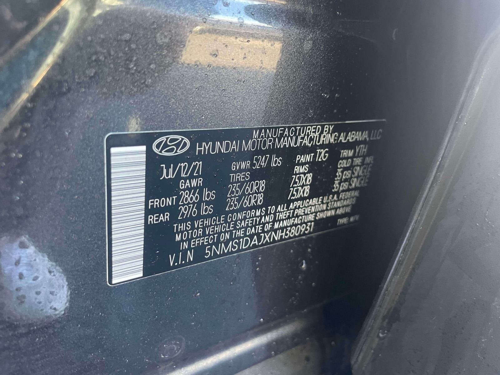 2022 Hyundai SANTA FE SE