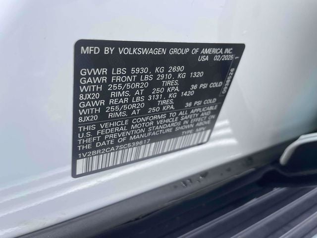2025 Volkswagen Atlas 2.0T SEL