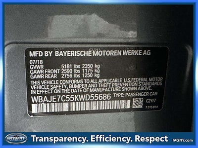 2019 BMW 5 Series 540i xDrive