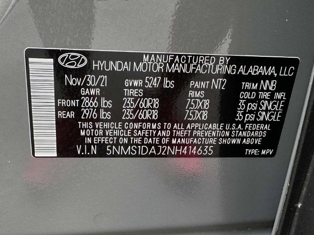 2022 Hyundai SANTA FE SE