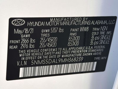 2021 Hyundai SANTA FE Calligraphy