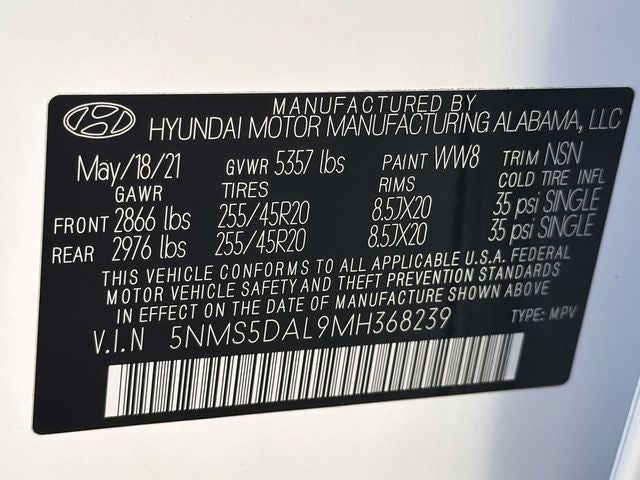 2021 Hyundai SANTA FE Calligraphy