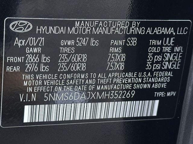 2021 Hyundai SANTA FE SEL