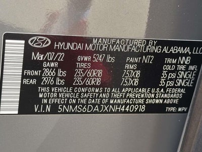 2022 Hyundai SANTA FE XRT