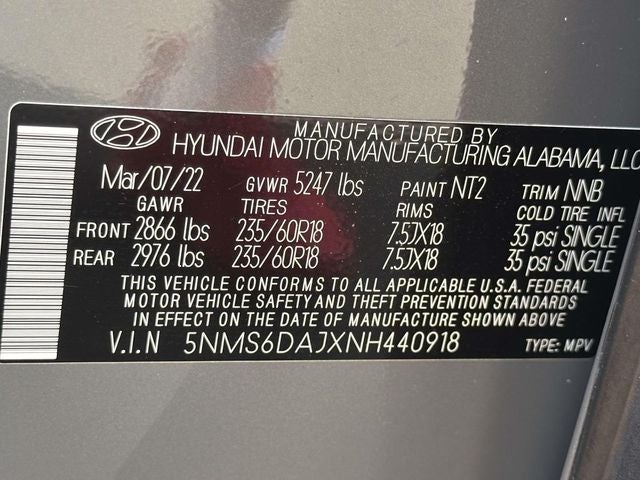 2022 Hyundai SANTA FE XRT
