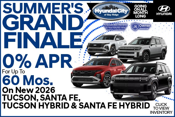 0% For Up To 60 Months On New 2026 Tucson, Santa Fe, Tucson 