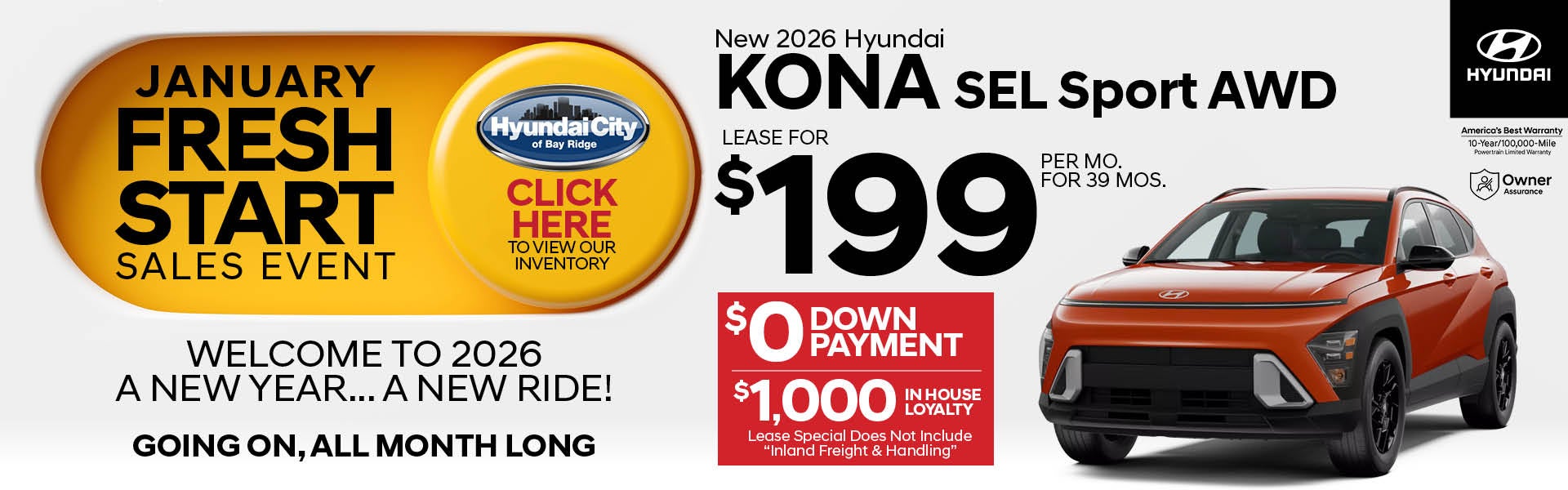 NEW 2026 KONA SEL SPORT