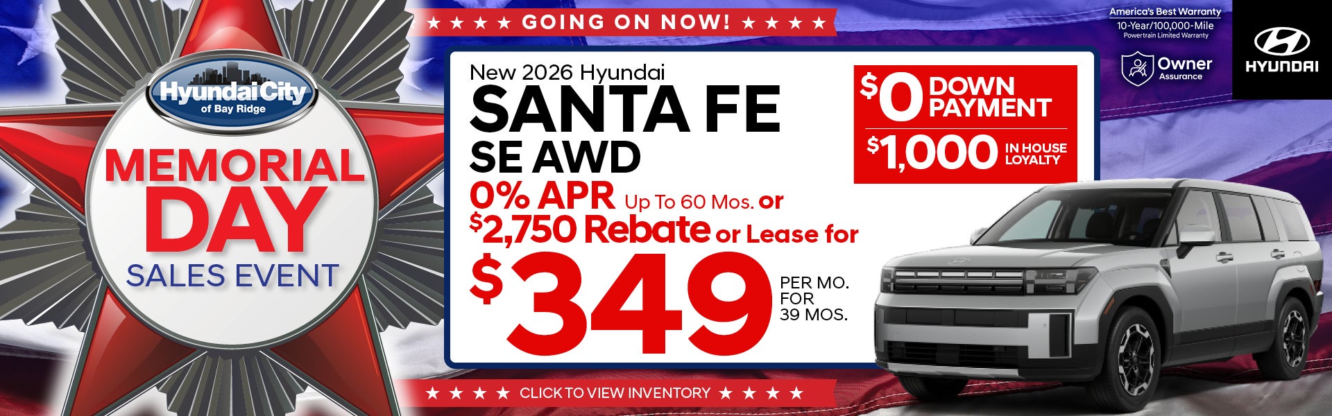 New 2026 Hyundai Santa Fe SE AWD