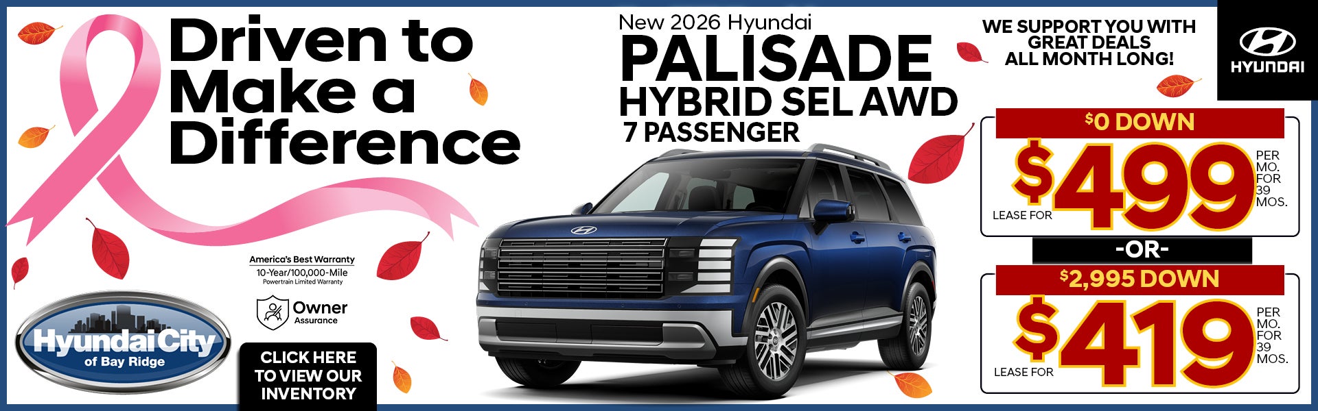 New 2026 Hyundai Palisade Hybrid SEL AWD 7 Passenger
