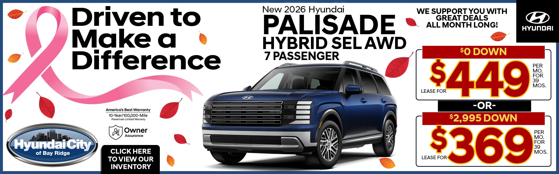 New 2026 Hyundai Palisade Hybrid SEL AWD 7 Passenger