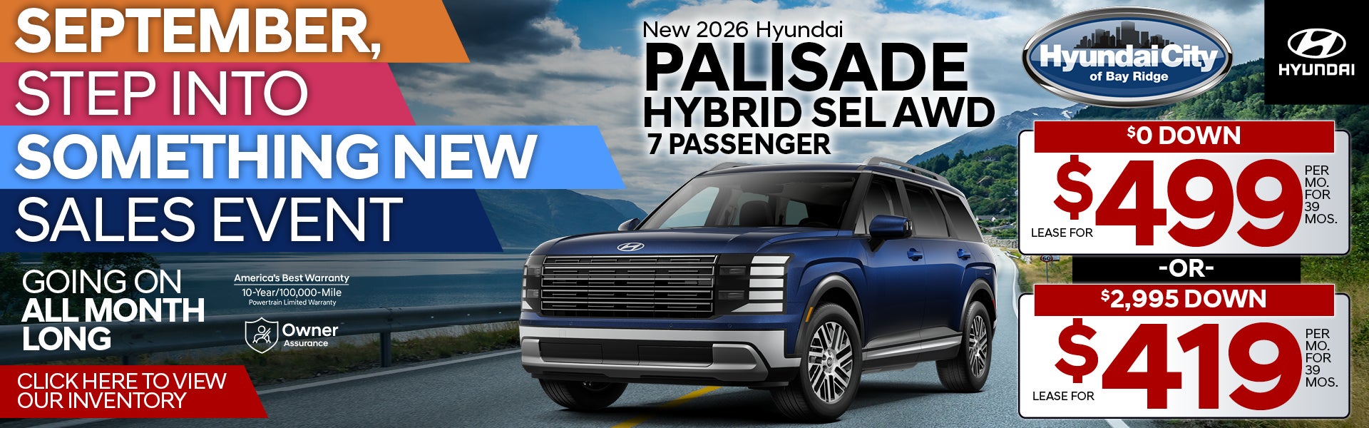 New 2026 Hyundai Palisade Hybrid SEL AWD 7 Passenger